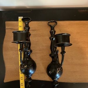 Black iron/aluminum wall sconces